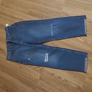 New Old Navy  distressed SKI-HI STRAIGHT button fly  jeans sizes 8 petit